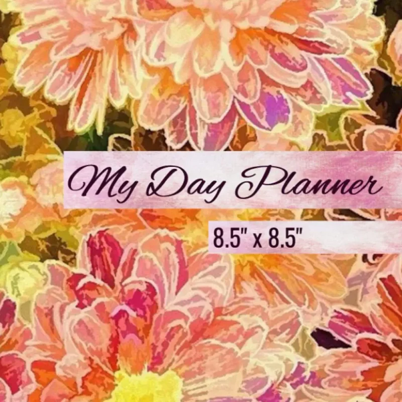 My Day Planner: Orange, 8.5 x 8.5 Inch Journal