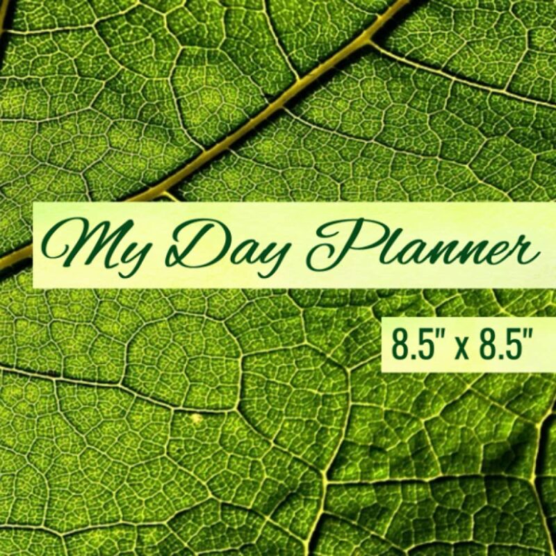 My Day Planner: Green, 8.5 x 8.5 Inch Journal