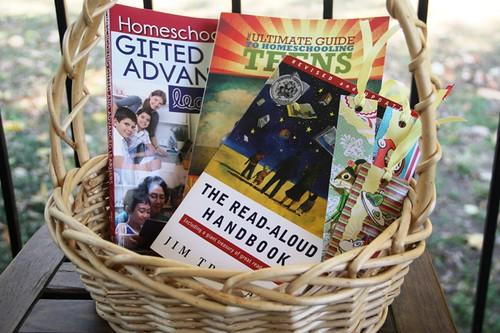 homeschool books basket