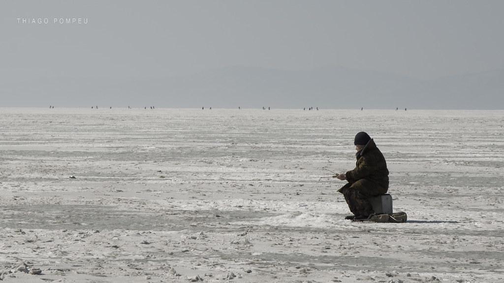Ice Fishing in Vladivostok, Russia
