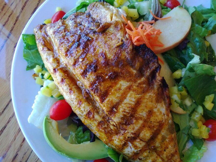 Mexican Chopp Salad w/Grilled Trout @ Fish's Wild Fish Grill
