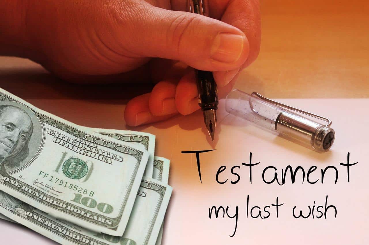 testament money hand write 1183175