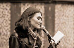 Apollinarya Orlova reading her poetry, Canterbury- slam poetry