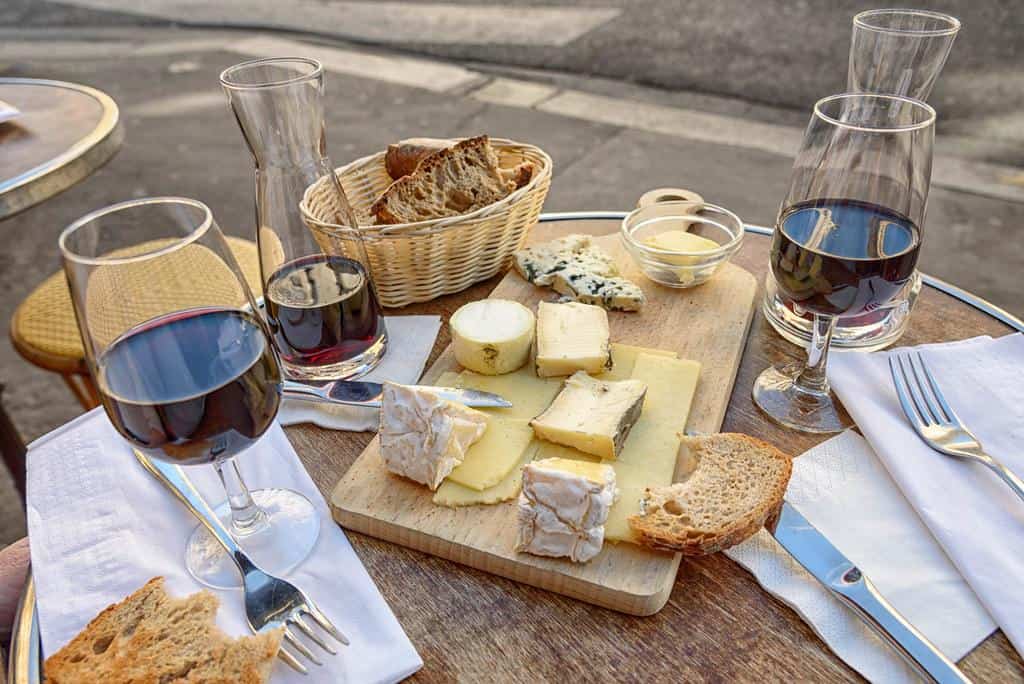 Cheese, Wine and Bread.