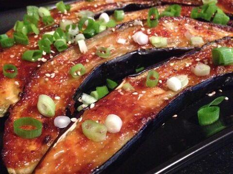 Eggplant with miso glaze, by @jeanhee.k