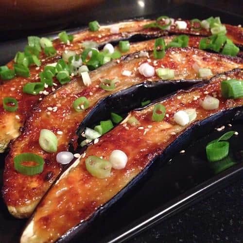 Eggplant with miso glaze, by @jeanhee.k